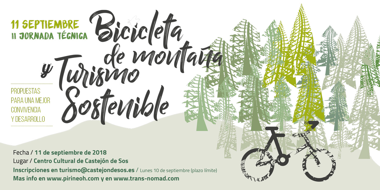 Cartel de la II Jorndada Técnica de Turismo Sostenible y Bici de Montaña