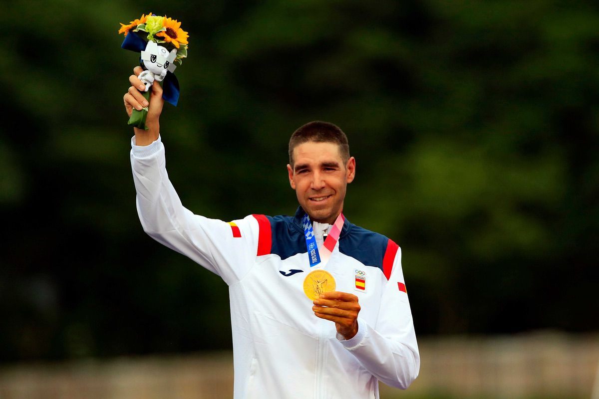 David Valero con la medalla de bronce conseguida en los Juegos Olímpicos de Tokyo 2020