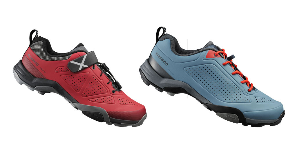 En la categoría de cicloturismo, las nuevas Shimano MT5 y MT3 se han diseñado para poder caminar de manera cómoda, su estética es muy similar a unas zapatillas de deporte