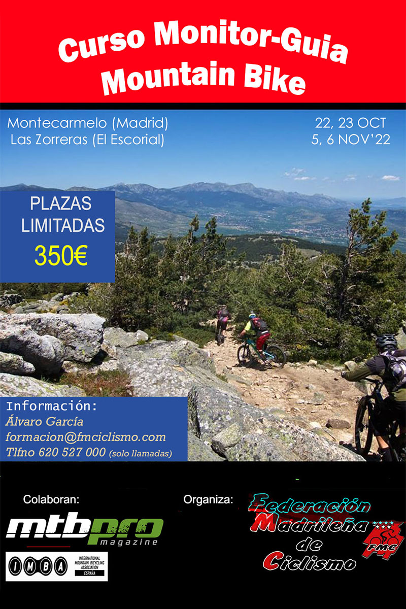 Próximos cursos de Monitor-Guía de MTB de la Federación Madrileña de Ciclismo