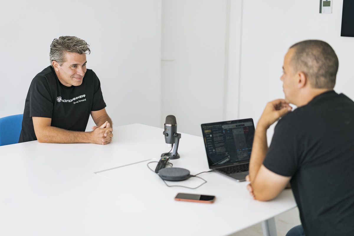 Miguel Pina durante la grabación del podcast con MTBpro y Maillot Mag