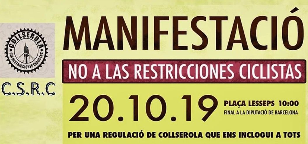 Restricciones en Collserola: Convocada manifestación en Barcelona en Octubre