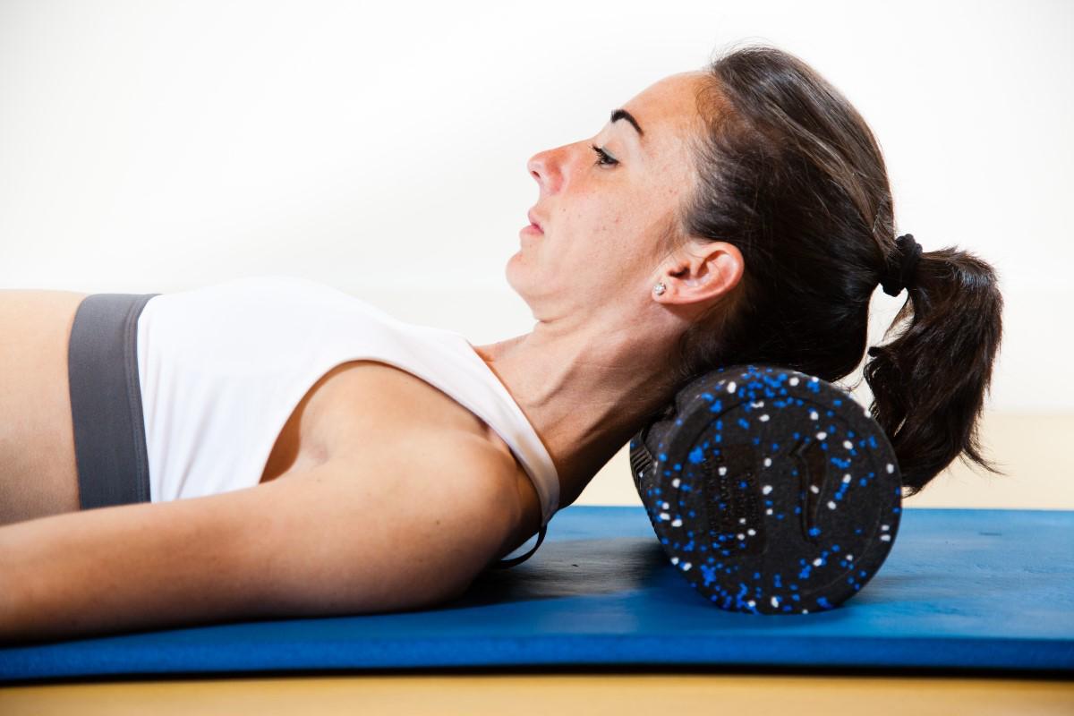 Entrenamiento y masajes con Foam Roller: Región cervical alta